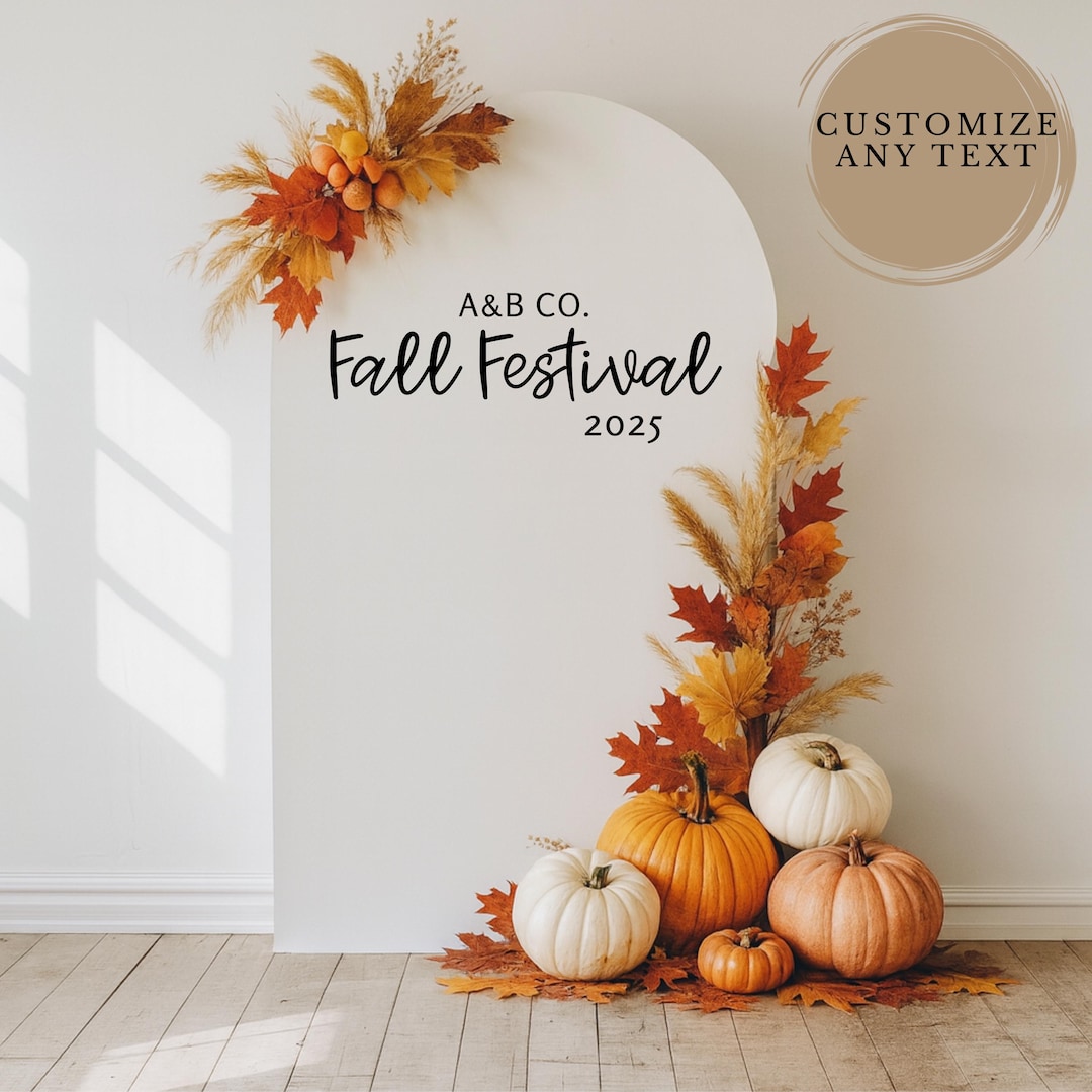 Custom Fall Festival Photo Backdrop Arch Cover Personalized Any Size ...