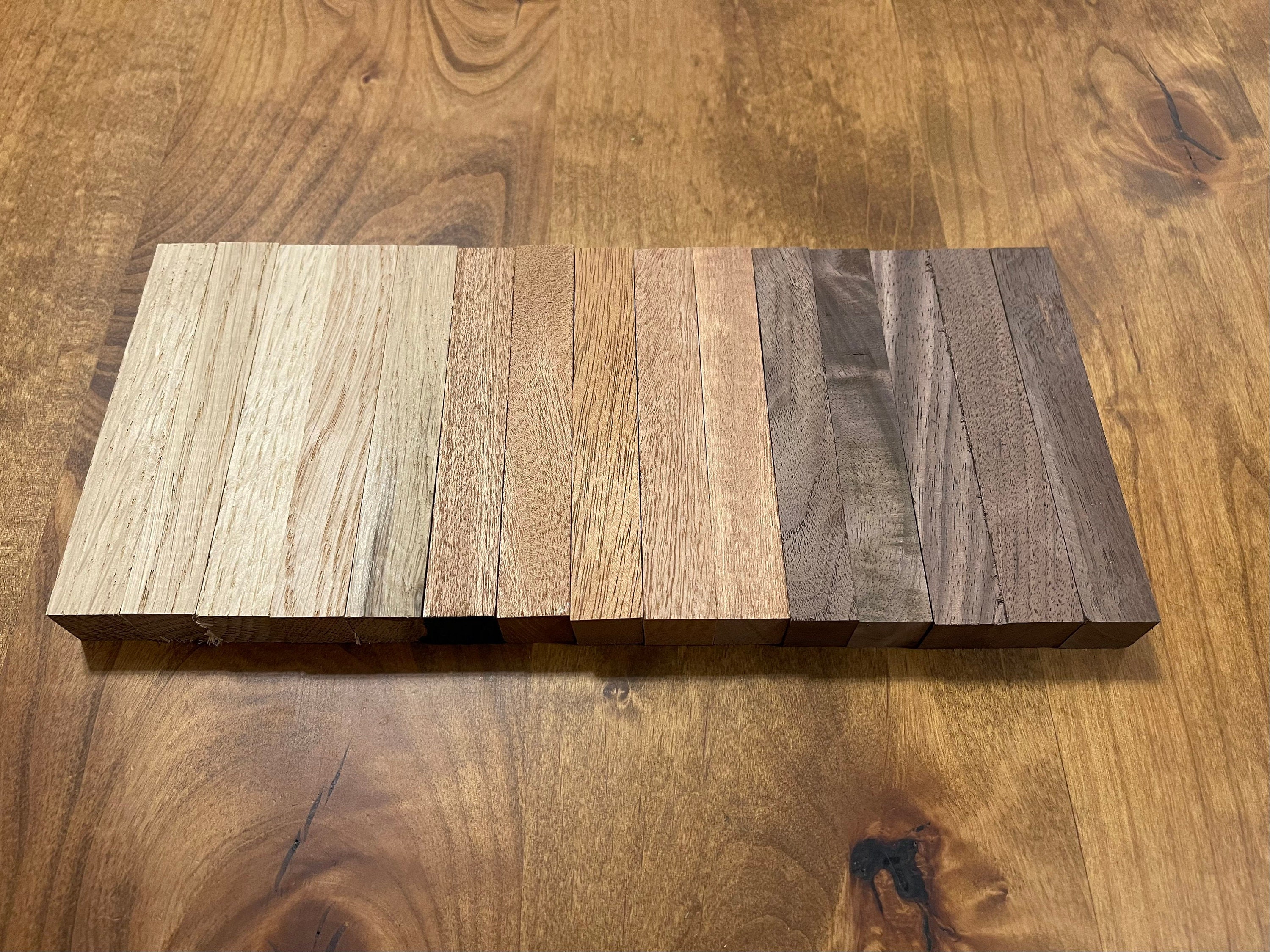 Rift Sawn White Oak, African Mahogany & Black Walnut Pen