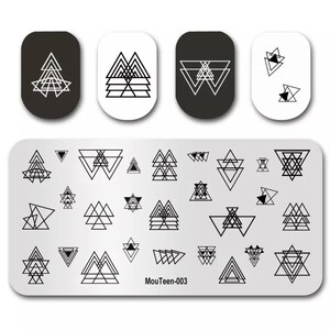 1 Abstract Nail Stamping Plate, Nail Art Stamping Plate, Abstract Stamping Plate