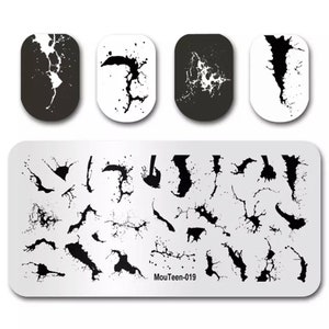 Abstract Nail Stamping Plate, Nail Art Stamping Plate, Abstract Stamping Plate