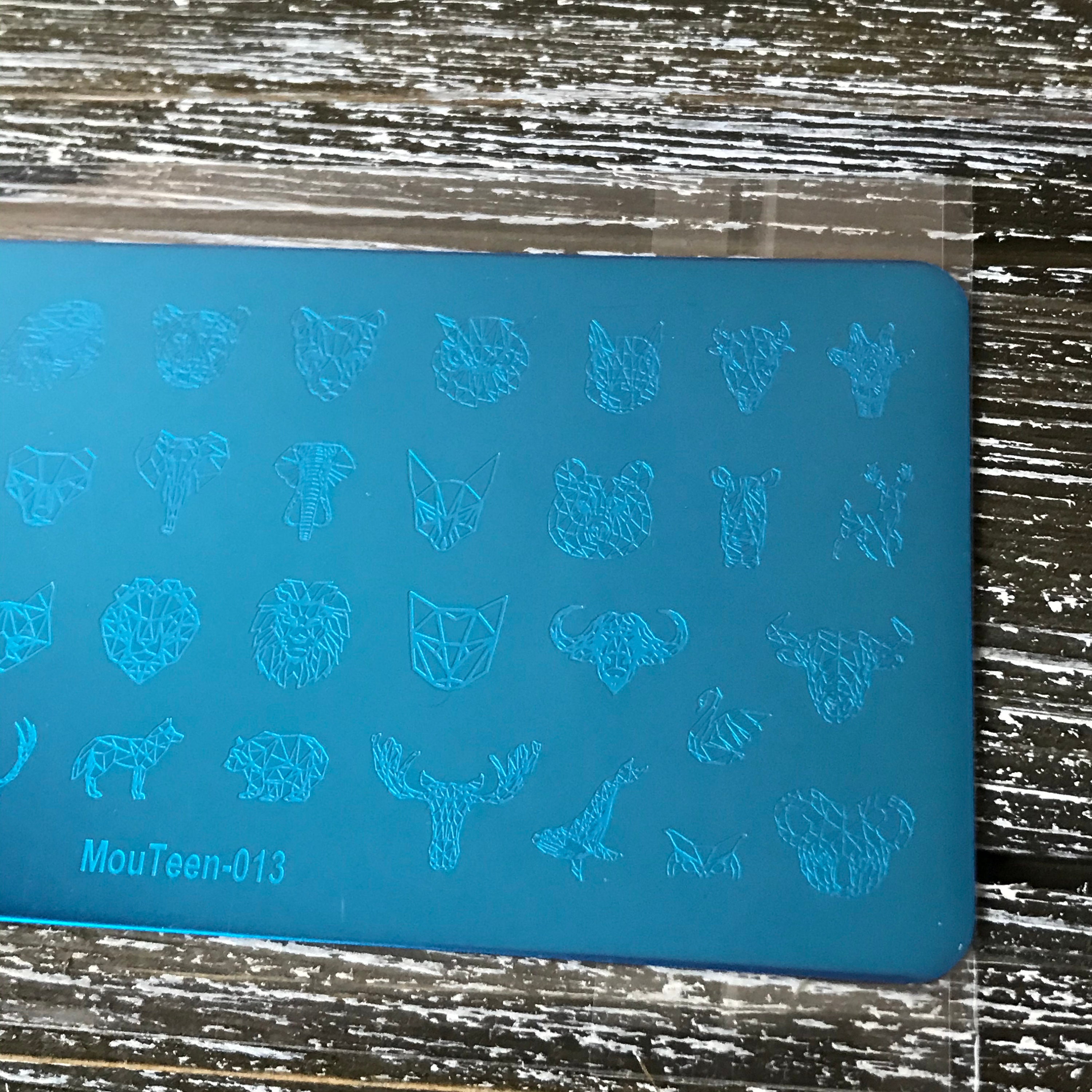 1 Nail Stamping Plate Animal Nail Art Animal Nail Art Nail Etsy