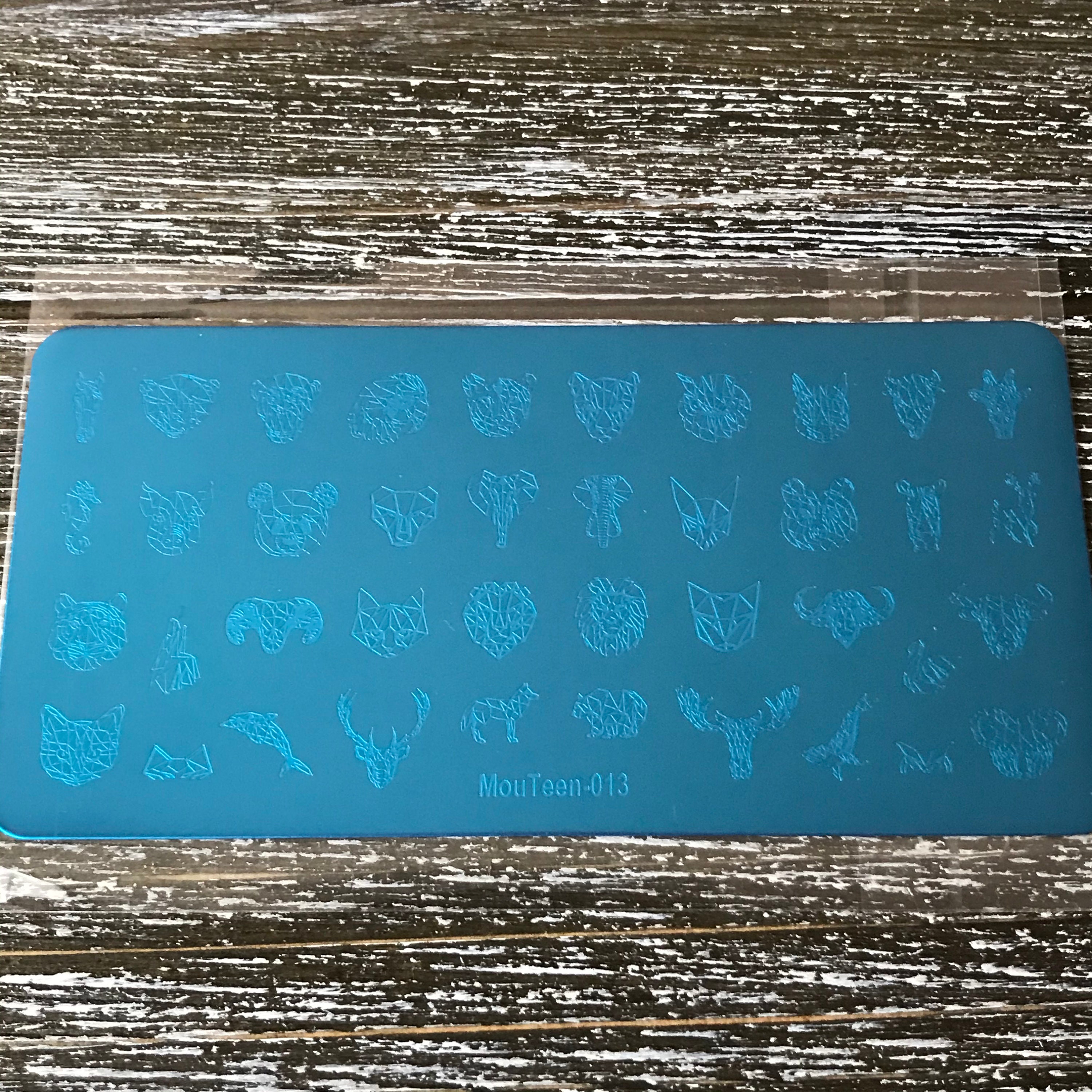 1 Nail Stamping Plate Animal Nail Art Animal Nail Art Nail Etsy