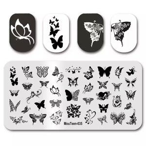 1 Nail Stamping Plate, Butterfly Nail Art, Butterfly Nail Art, Nail Stamping Butterfly Plate, Nail Art, Stainless Steel Nail Stamping Plate