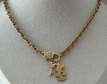 Crea tu propio collar con dijes inspirado en parques temáticos vintage / Elige tus dijes / Cadena de eslabones / Acero inoxidable