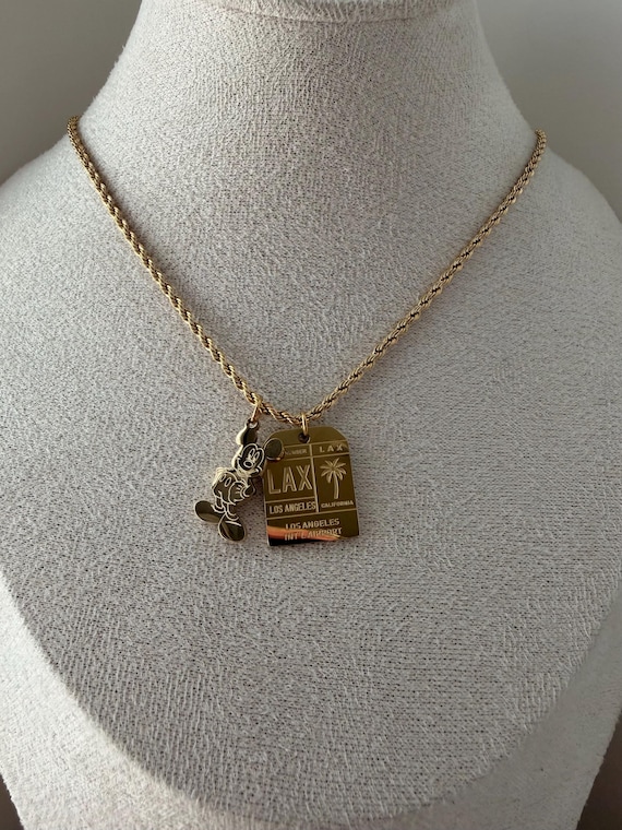 LAX Magic Traveler Mouse Necklace | Vintage Inspired | Mickey Pendant | Stainless Steel Jewelry | Water resistant