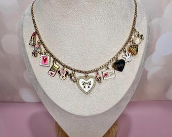 Minnie’s Date Night Chain | Disney Inspired Necklace | Stainless Steel Charms | Gold Plated | Tarnish Resistant | Disney Necklace