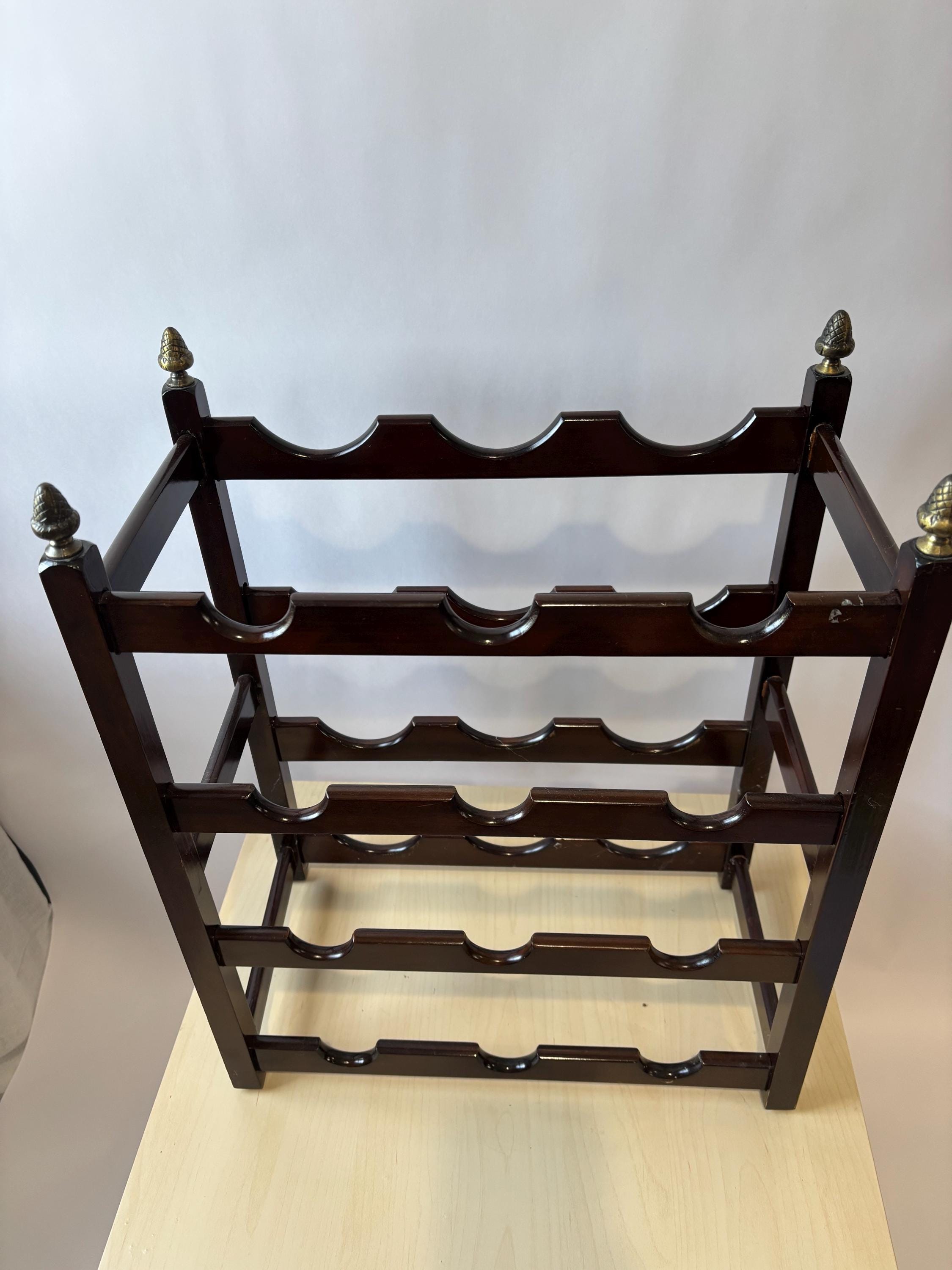 Vintage Bombay Company Wood Wine Bottle Rack - Holds 12 - Etsy