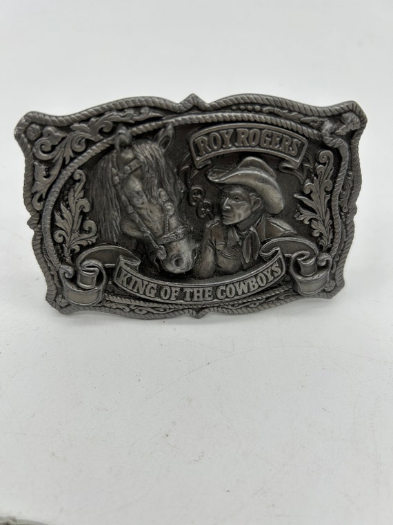 Vintage Roy Rogers Belt Buckle and Matching Keych… - image 2
