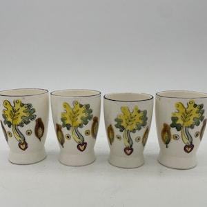 Set of 4 Vintage Mid Century Napcoware Ceramic Cups. Made in Japan 4  ITD319
