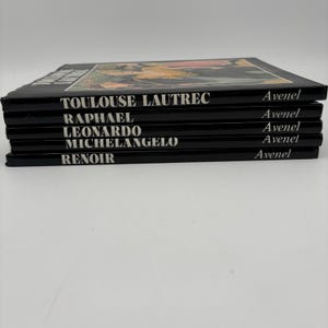 Vintage Collection of Five 1970s Avenel Hardcover Art History Books, Art Books, Mid Century Collectable Art Books