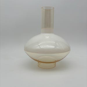 Vintage Clear and Pinkish Glass Lamp Chimney Globe. Replacement MCM Space Age Glass Shade** Light Covers 4 available