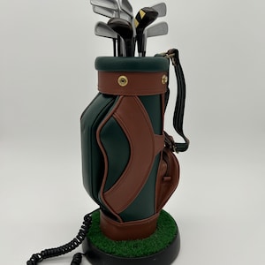 Retro Green Golf Bag Touchtone Landline Phone.Read Description
