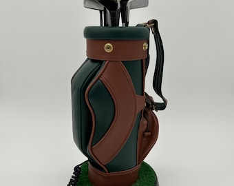 Retro Green Golf Bag Touchtone Landline Phone.Read Description