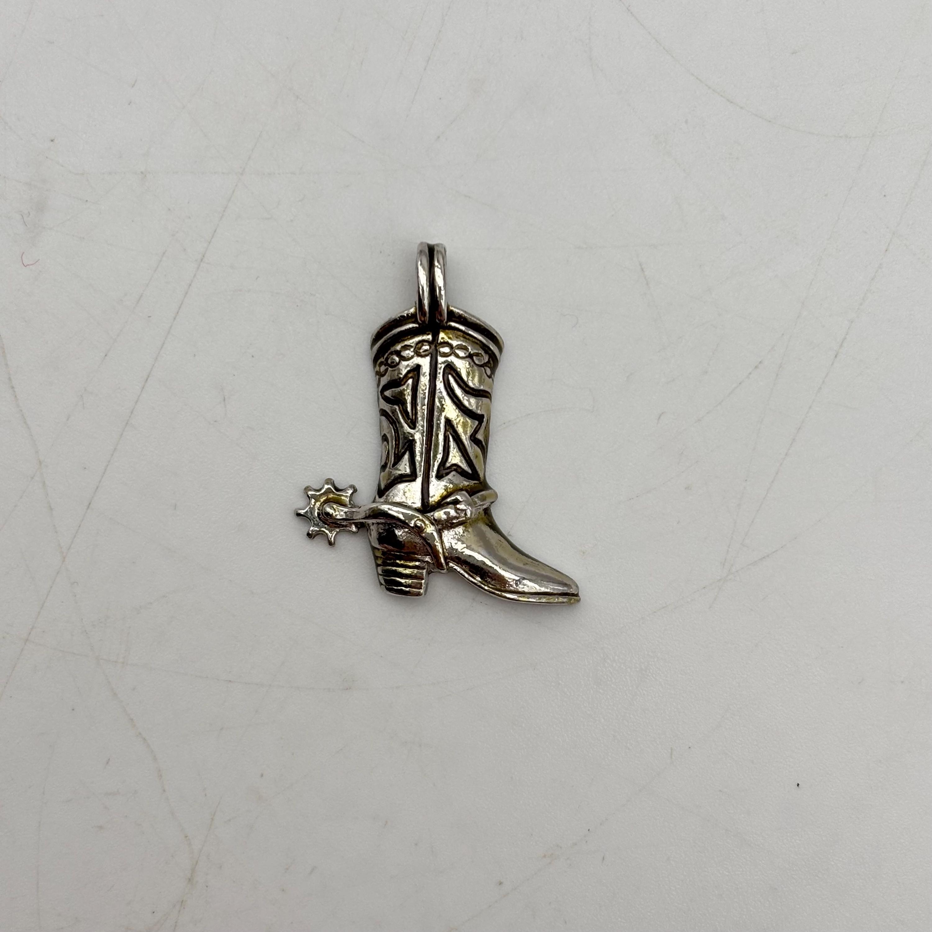 Pince à Cravate Antique En Argent Sterling - Forme Éperon De Botte - Occasion
