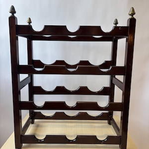 Vintage Bombay Company Wood Wine Bottle Rack - Holds 12 - Etsy