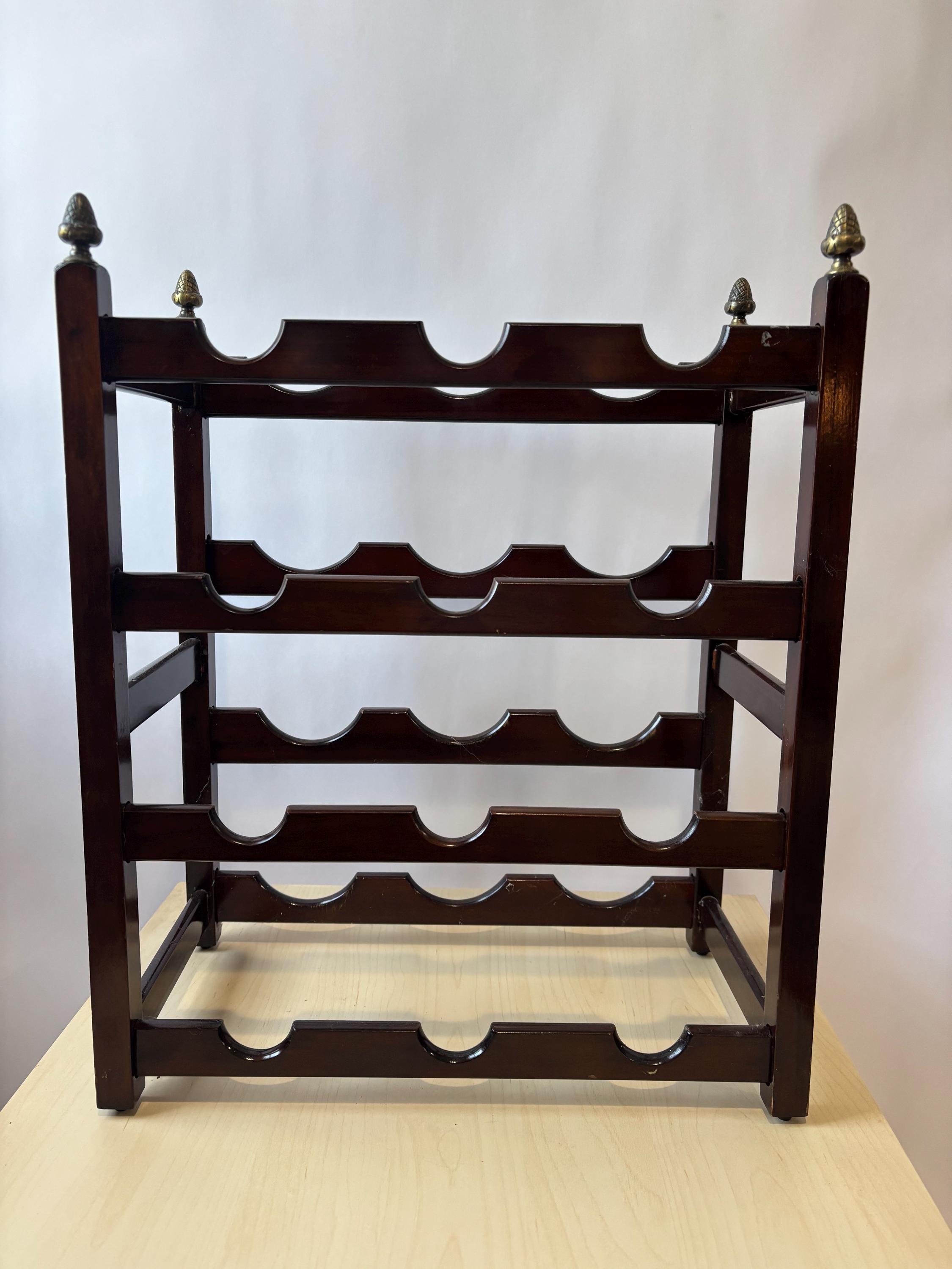 Vintage Bombay Company Wood Wine Bottle Rack - Holds 12 - Etsy