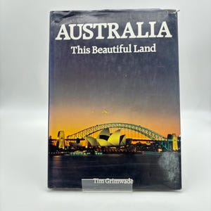 1988 “Australia: This Beautiful Land” Retro Oversized Hardcover Photograph Coffee Table Book. Some Wear to Dustsleeve