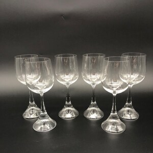 Vintage MCM Rosenthal Germany Studio LineWine Crystal Stem Glass 7&quot; set of 6
