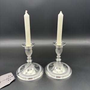 Pair of Vintage Silver Plated Candlestick Holders