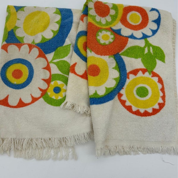 Vintage Floral Hand Towel Etsy