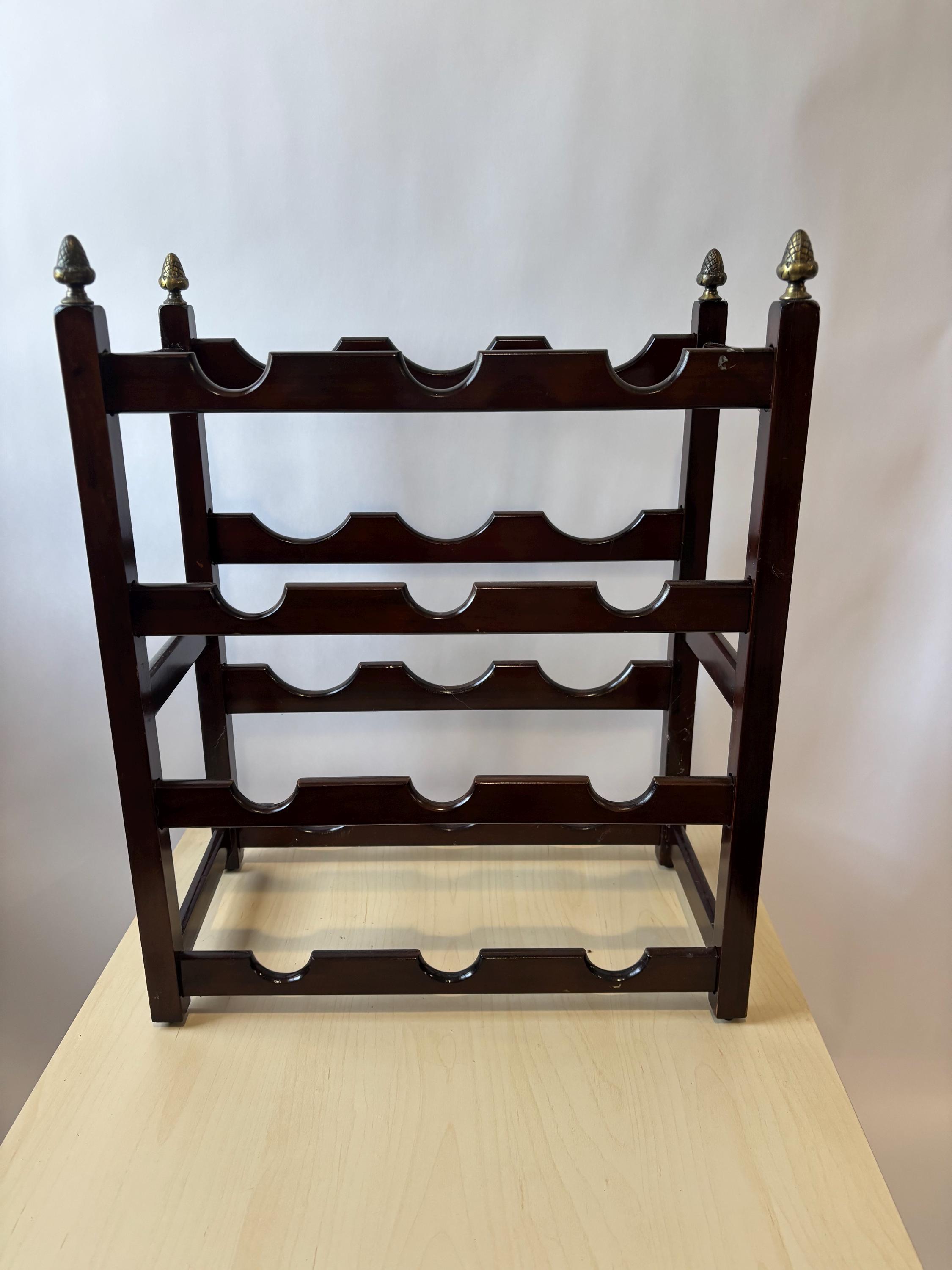 Vintage Bombay Company Wood Wine Bottle Rack - Holds 12 - Etsy