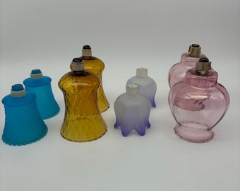Vintage Colored Glass Votive Pegged Candle Cups. Tea light Candle Holders. Sold in Pairs. Choice of Color.