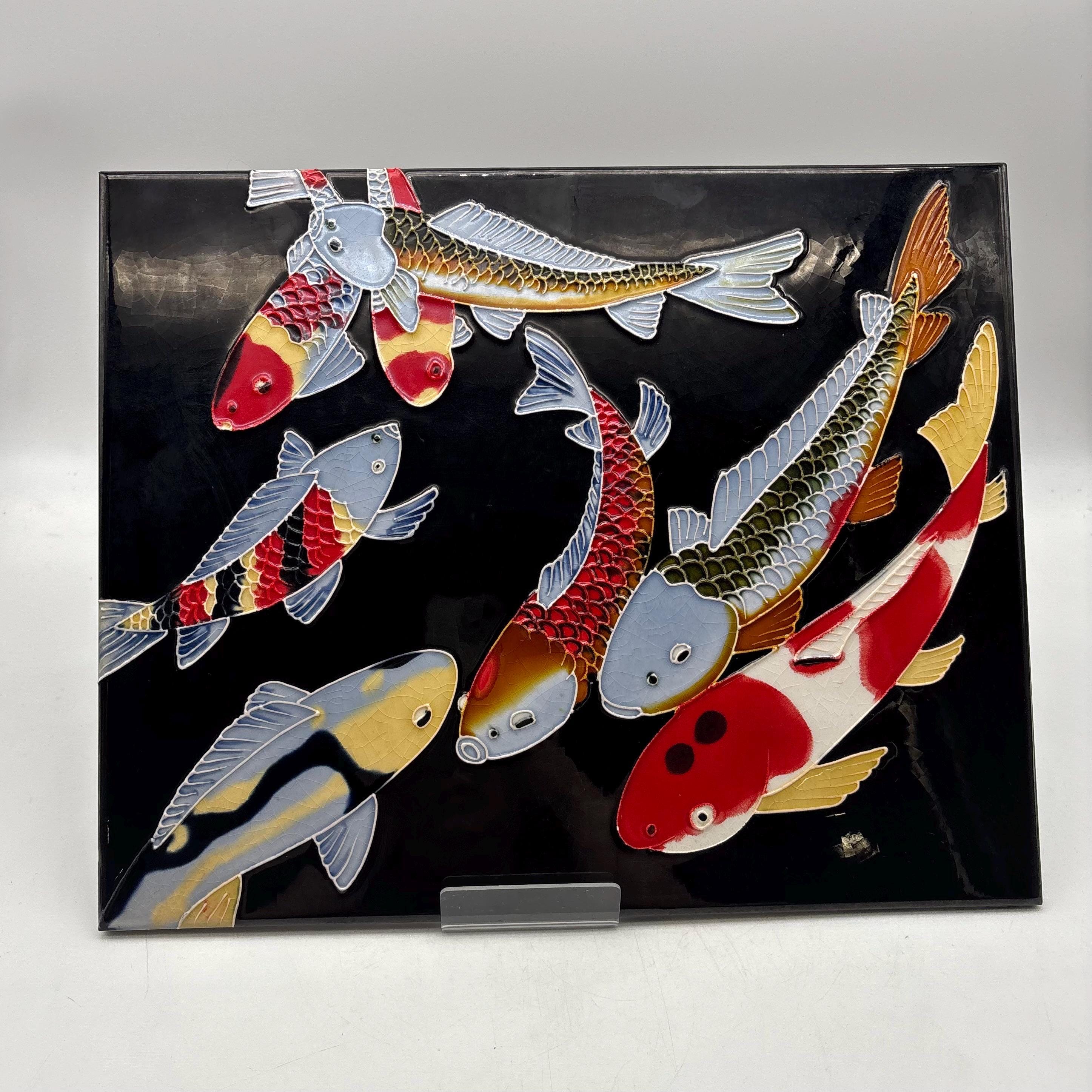 Vintage Wall Hanging Ceramic Fish - Etsy Rare Vintage Handmade Ceramic Tropical Fish Painted Lighthouse Wall Hanging Art display picture 1