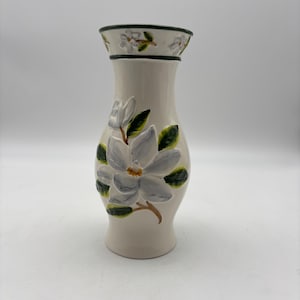 Vintage Ceramic Magnolia Flower Vase