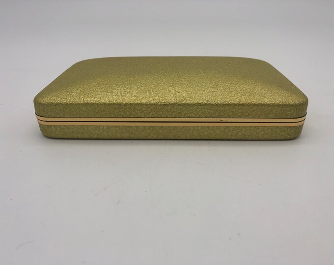 Vintage Mid Century Hard Case Jewelry Box Small Vintage Travel Jewelry