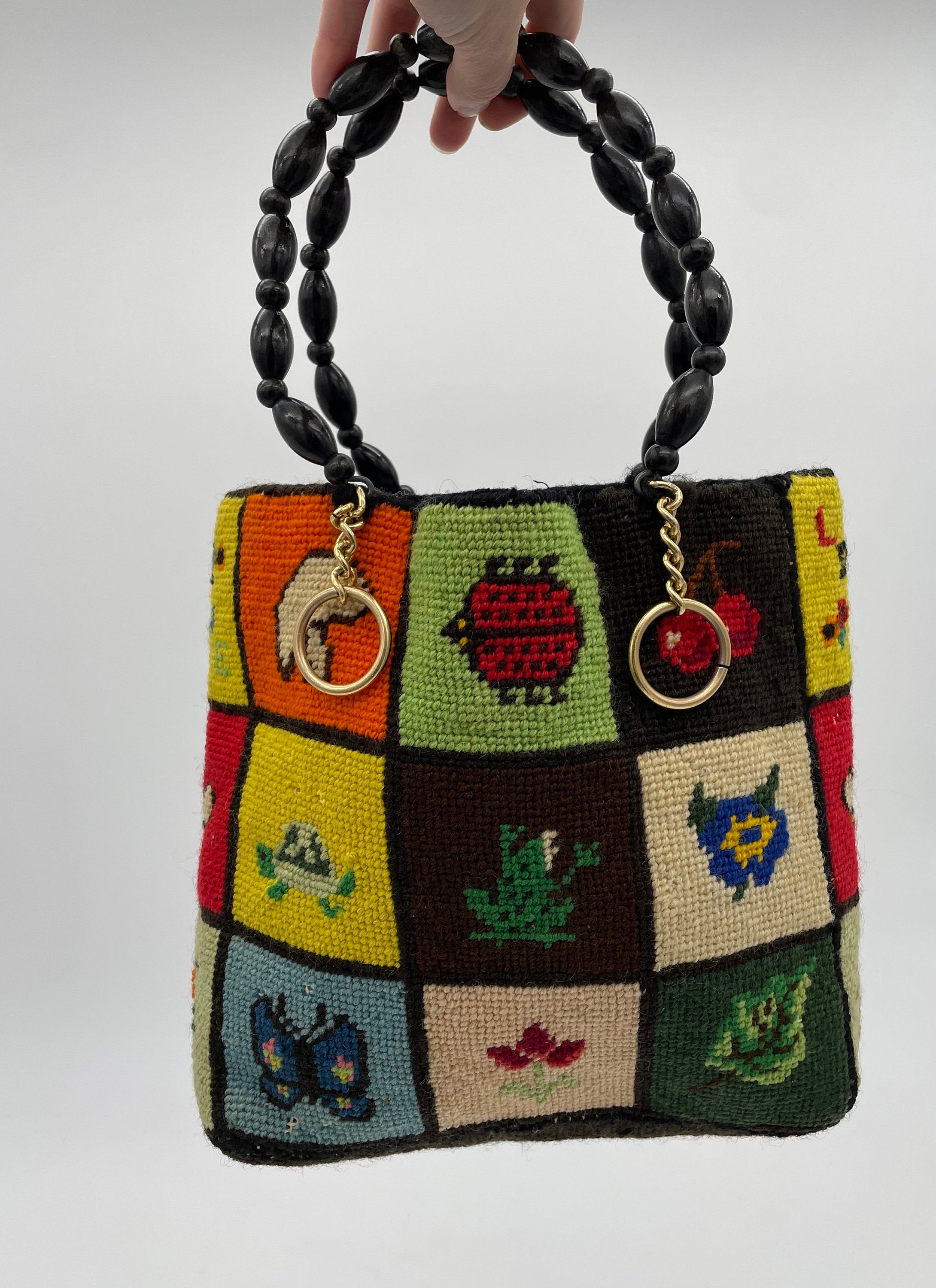 Ladies' Cross-stitch Two-fold Mini Fresh Wallet/purse
