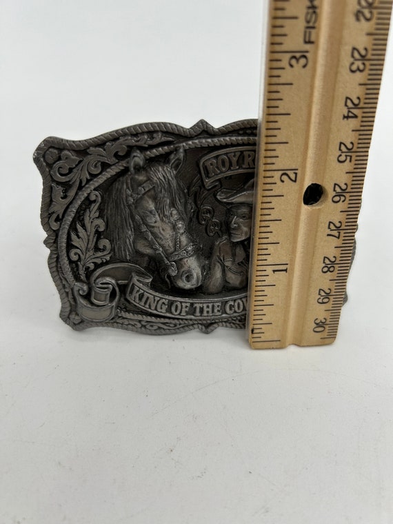 Vintage Roy Rogers Belt Buckle and Matching Keych… - image 3