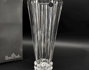 Vintage Rosenthal Crystal Vase Made in Germany 24% Lead Crystal Original Box