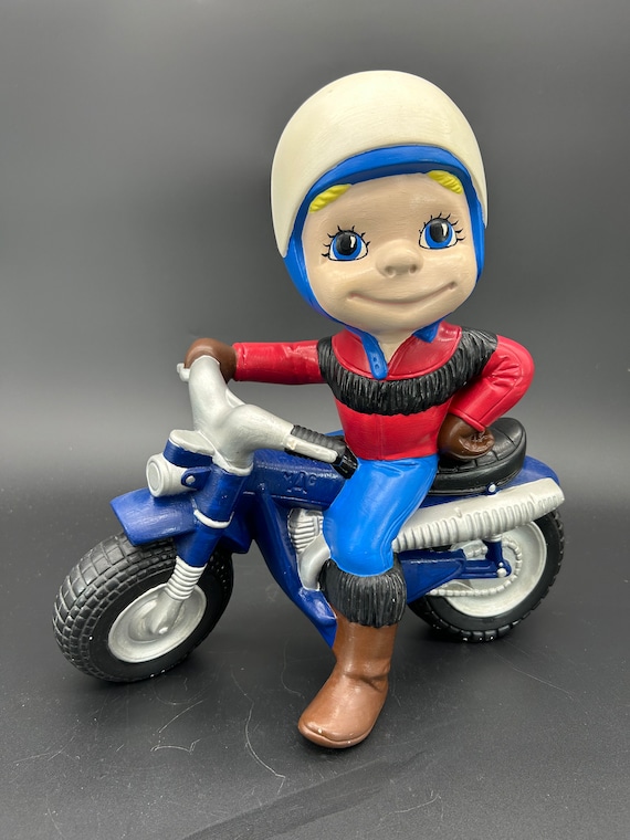 Vintage 1970s Atlantic Mold Company Ceramic MAC Tools Boy Riding