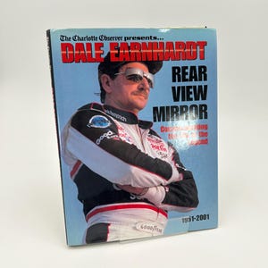 2001 The Charlotte Observer Presents Dale Earnhardt Rear View Mirror.  Commemorative Dale Earnhardt Coffee Table Book