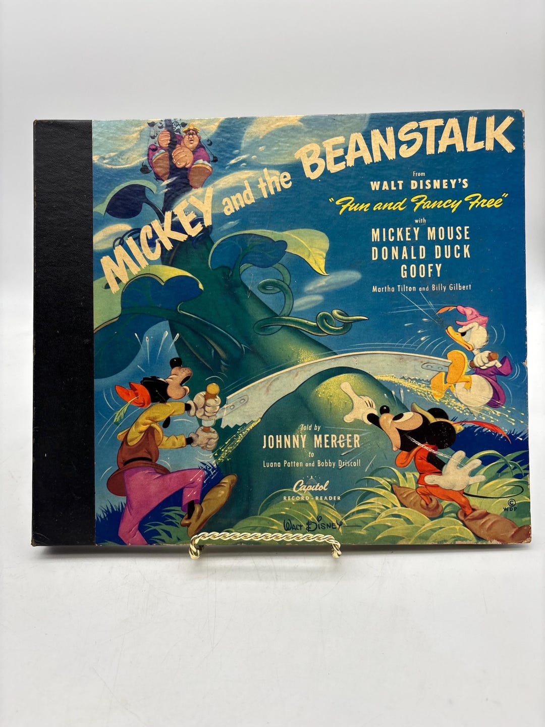 Vintage 1947 Mickey and the Beanstalk Capitol Record Reader Book