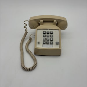 Vintage Beige Touchtone Landline Phone. As-is, not tested