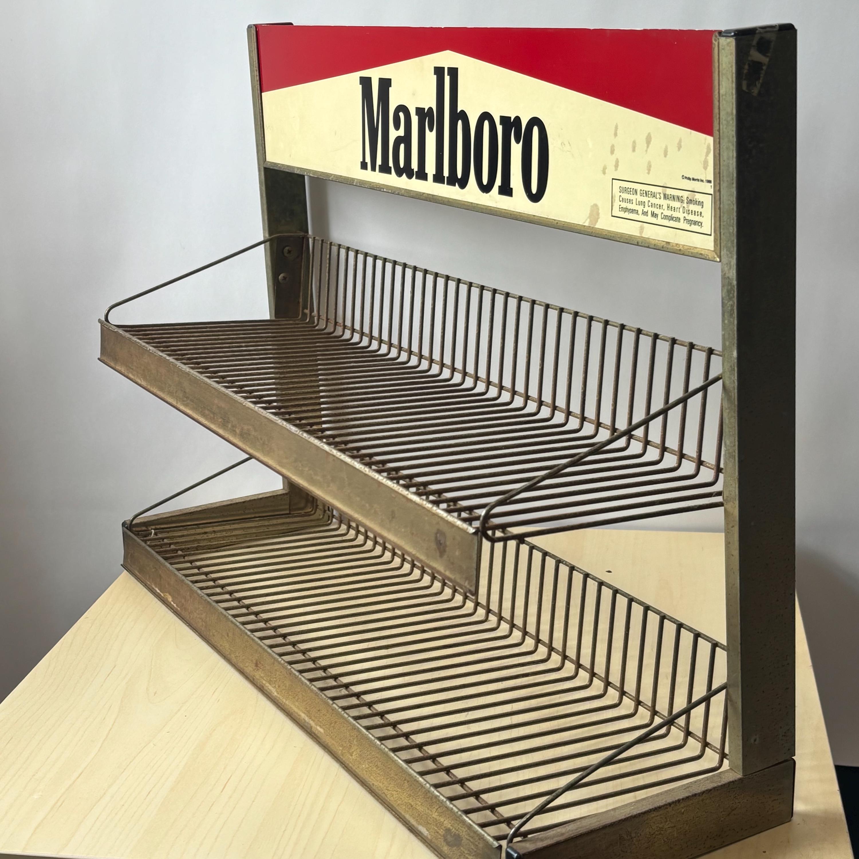 Marlboro マルボロ 什器 非売品 ディスプレイ 店舗 トレイ トレー Vintage (1988) Marlboro Cigarette Retail Display Rack - 2