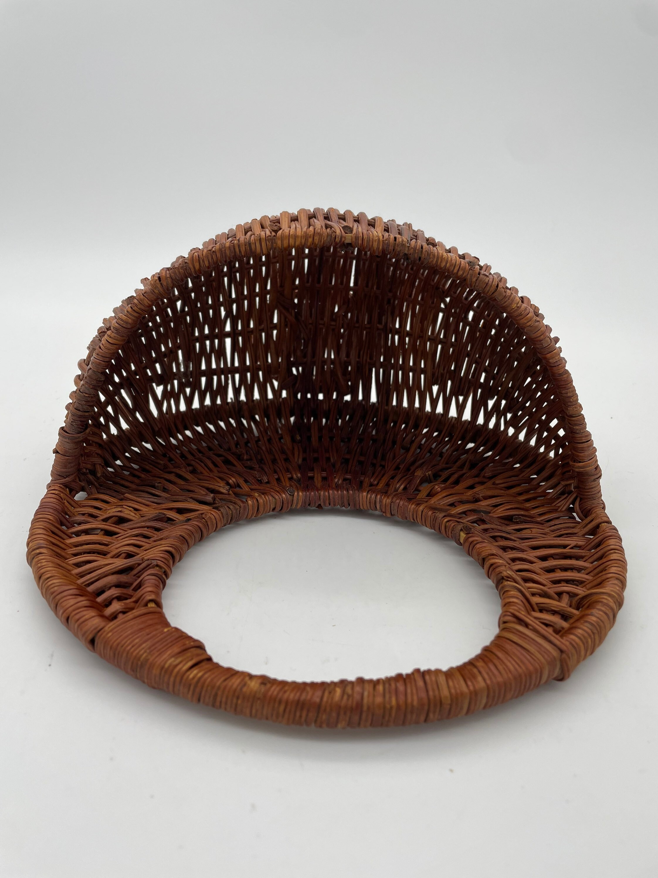 Vintage Wicker Wall Basket Etsy