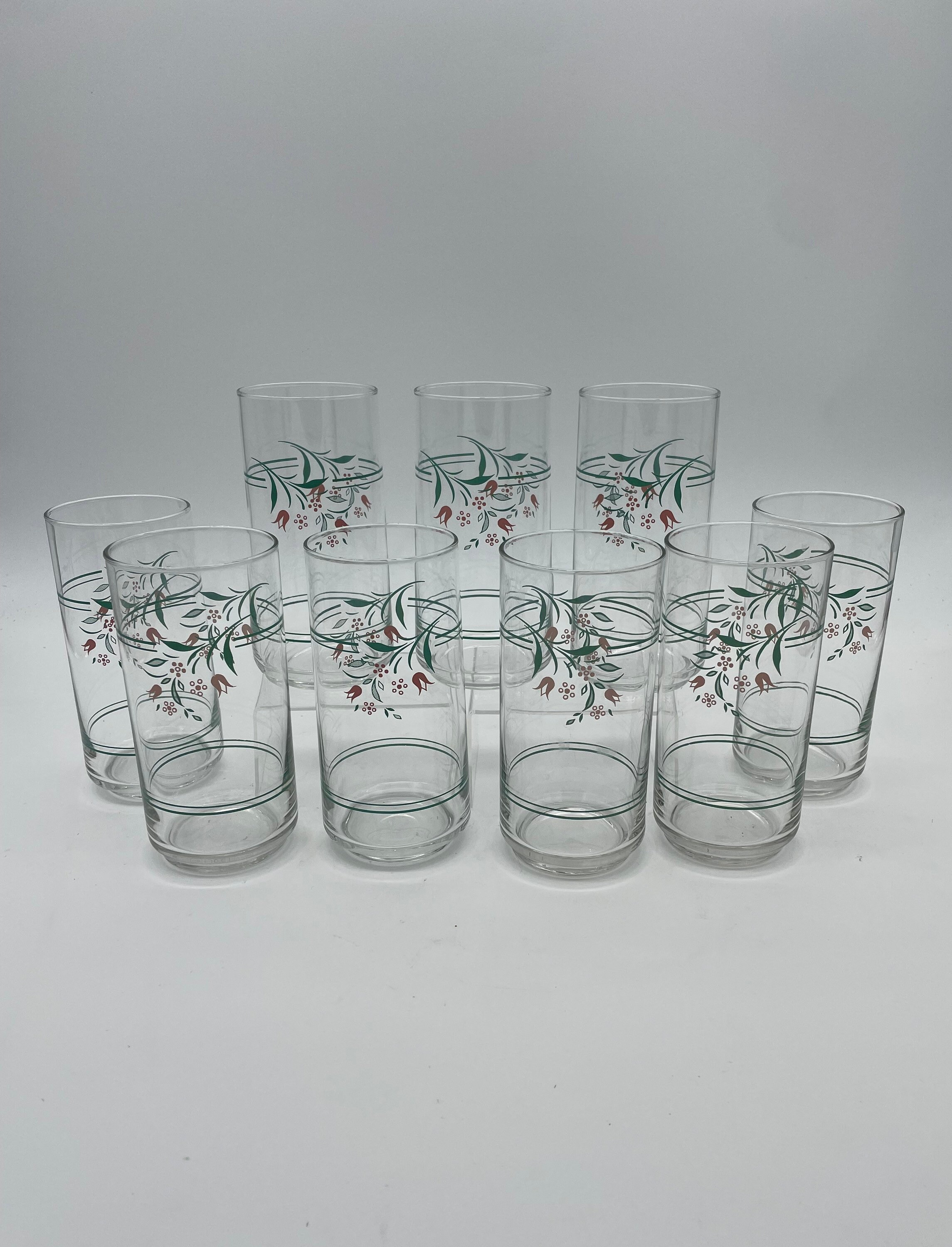 Flower Pattern Drinking Glasses With Lids And Straws, Can Shaped