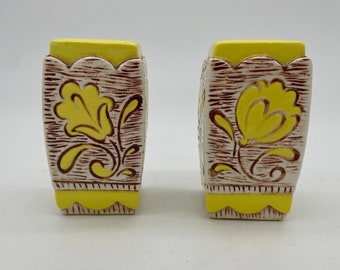 Vintage Yellow Salt and Pepper Shakers