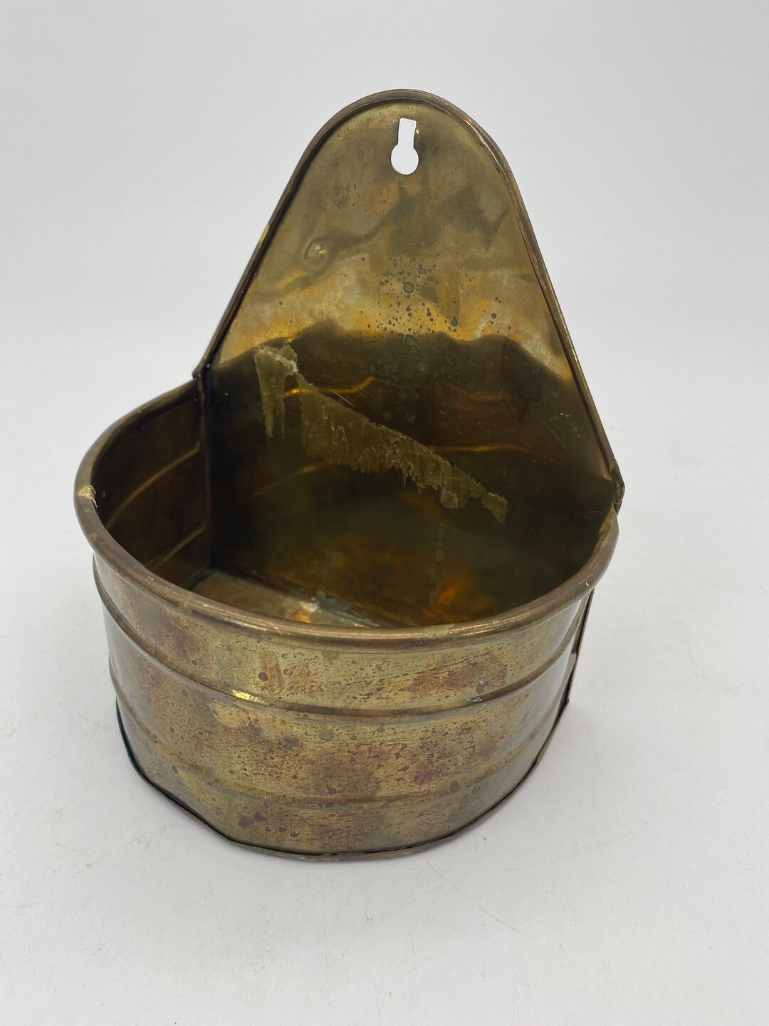 Vintage Solid Brass Wall Pocket Metal Wall Pocket Etsy