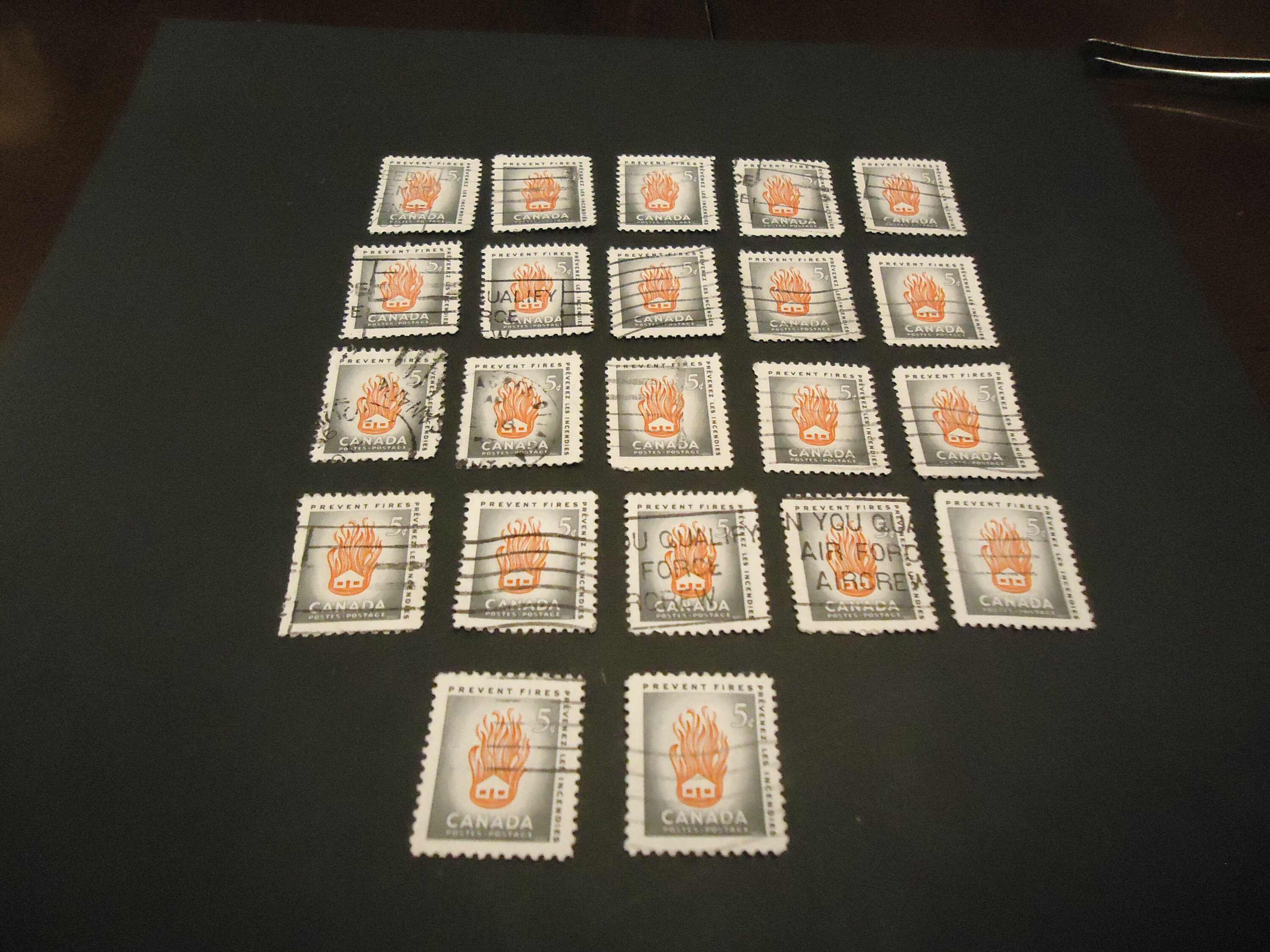 Used 22 Vintage Canadian Postage Stamps 5 Cent WILDFIRE Etsy