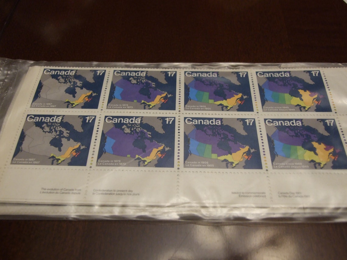 Canadian Postage Stamps Set of 4 Plate Block Corners Unused 17 Etsy