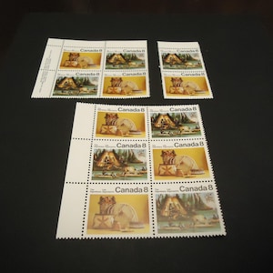 12 sellos postales canadienses surtidos, en perfecto estado, de 8 centavos, de los indios algonquinos