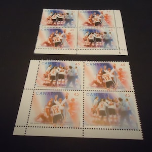 8 sellos postales canadienses de la Casa de la Moneda. 45 centavos - Hockey, la serie del siglo - 1997