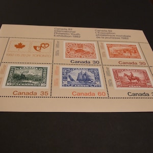 Canada 82 International Philatelic youth exhibition souvenir sheet
