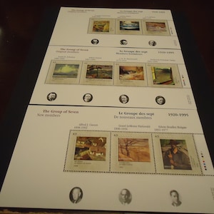 Sellos postales canadienses MINT de 1995, 3 paneles coleccionables del grupo de 7