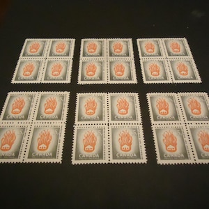 24 sellos postales canadienses antiguos, nuevos, de 5 centavos, para prevenir incendios, 1956