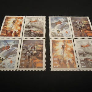 8 sellos postales canadienses nuevos de 40 centavos - Ocupaciones peligrosas de 1990