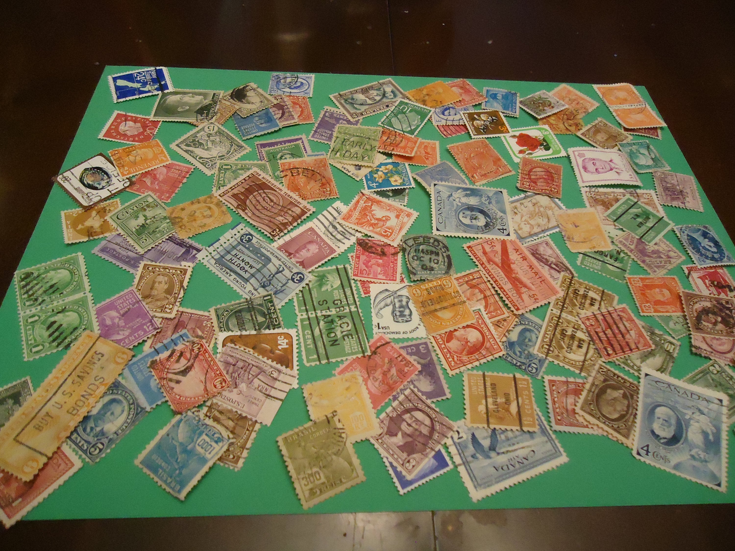 Used Assortment of 100 Vintage Worldwide Postage Stamps From - Etsy
